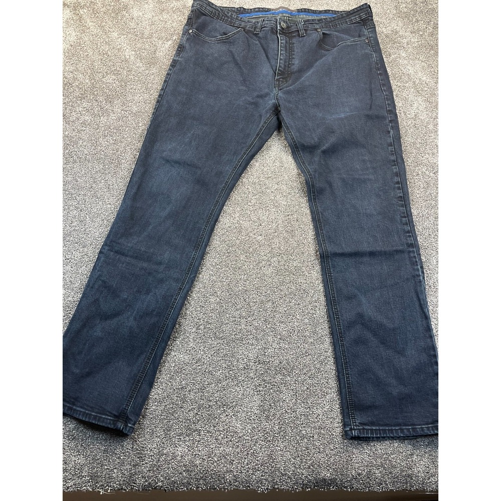 Vince Camuto Jeans Mens Size 38 Mid Rise Straight Leg Flat Front Denim Dark Blue